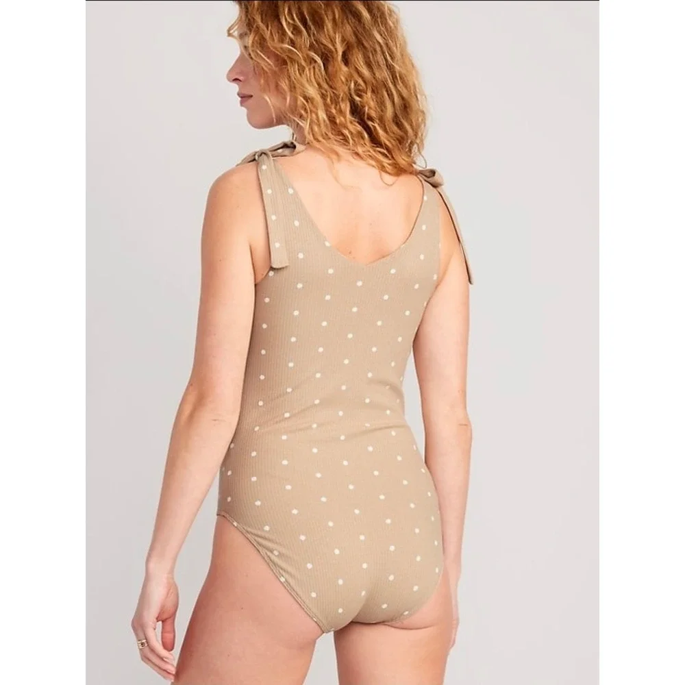 Old Navy Tie- Shoulder‎ v-neck rib knit bodysuit Women's Small - Picture 3 of 12